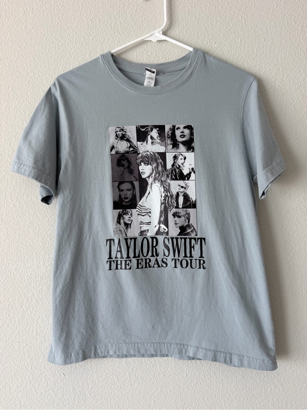 Taylor Swift Eras Tour Graphic Tee S Blue Gray Unofficial Swiftie Photo Collage